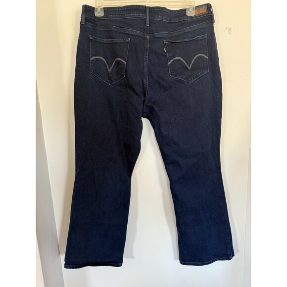 LEVI'S 512 WOMEN'S BOOTCUT SLIMMIMG STRETCH JEANS Dark Wash Sz24W - Picture 1 of 5